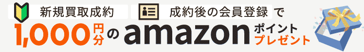 新規成約でamazonポイント1000円分プレゼント
