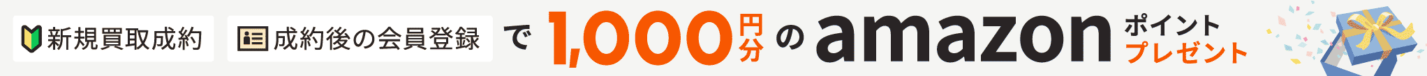 新規成約でamazonポイント1000円分プレゼント