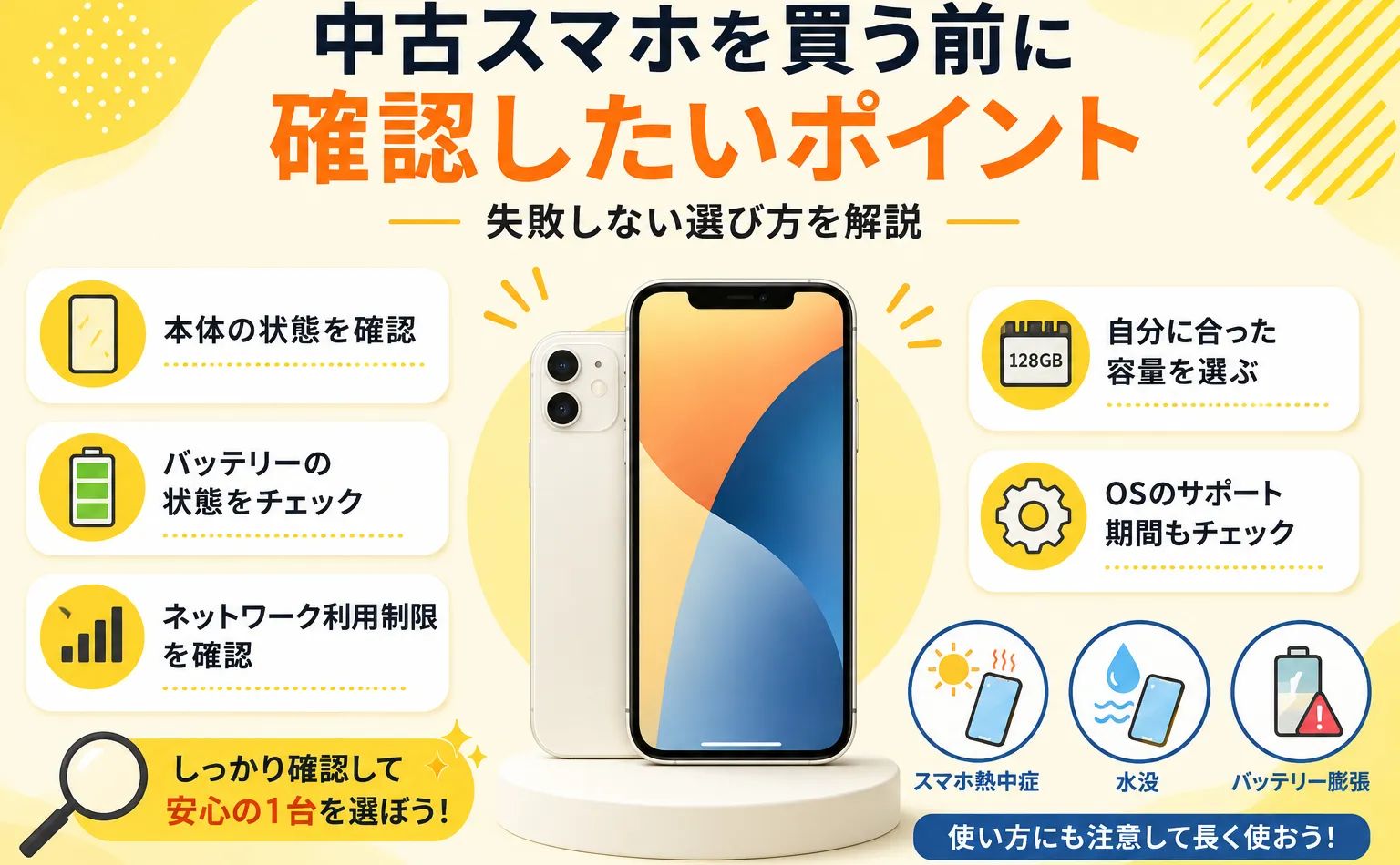 📱中古スマホを買う前に確認したいポイントとは？失敗しない選び方を解説