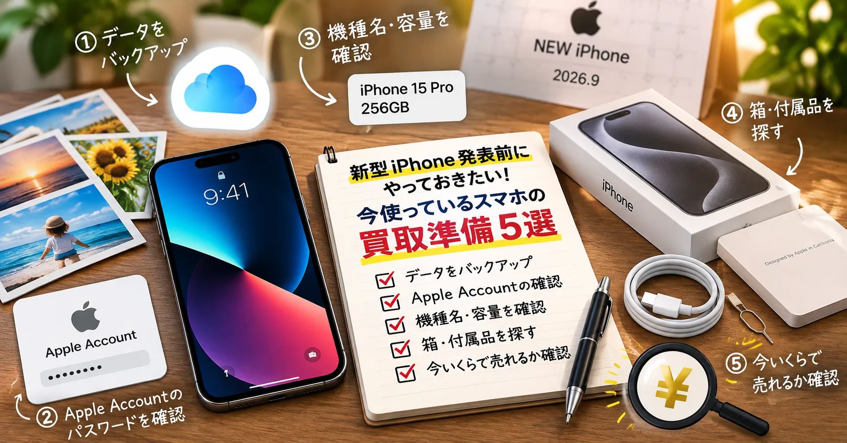 新型iPhone発表前にやっておきたい！今使っているスマホの買取準備5選
