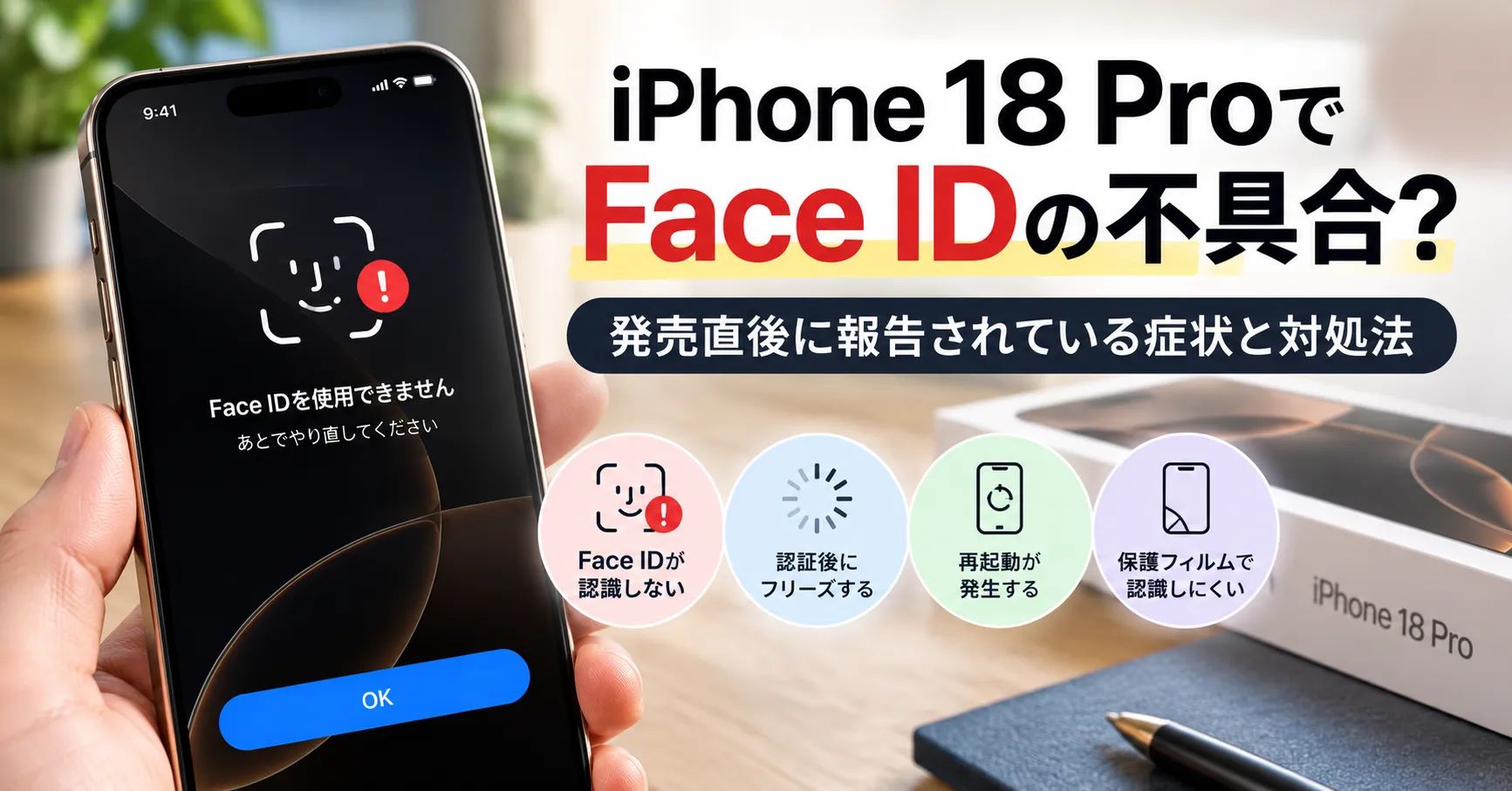 iPhone 18 ProでFace IDの不具合？発売直後に報告されている症状と対処法
