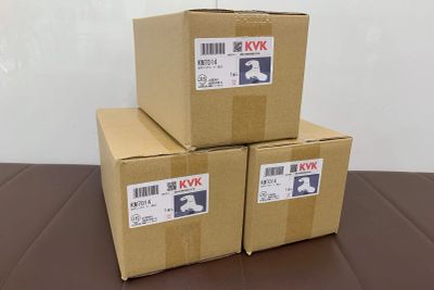 KVK　水栓　KM7014 シングル混 合栓 ゴム栓付