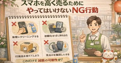 スマホを高く売るためにやってはいけないNG行動